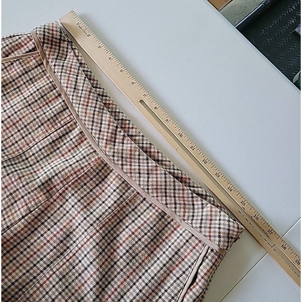Sundance Brewster Plaid Wide Leg Trouser Pants High Rise Academia Classic Preppy - Picture 9 of 15
